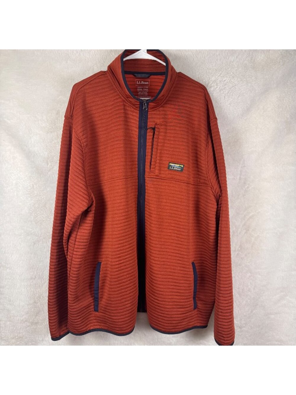 L.L. Bean Men's Airlight Knit Full-Zip size XXXL big & Tall  orange